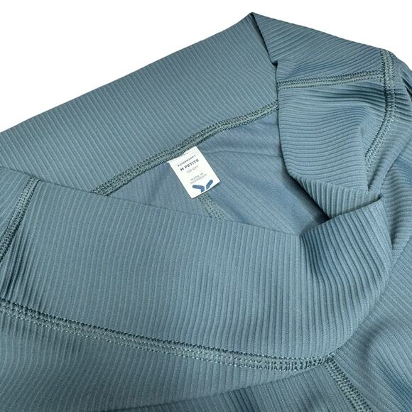 Old Navy High Waisted PowerSoft Rib-Knit Split Flare Leggings Ocean Flare MP - Picture 5 of 10